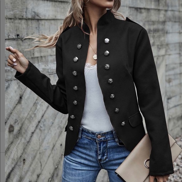 Jackets & Blazers - Black Button-Accent Blazer